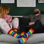 Multi & Rainbow Thermal Socks, Image 4 of 4