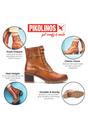 Brown Women’s Combat Ankle Boots -W7H-8510, Image 3 of 8