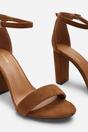Brown 'Skye' Strappy Block Heels Buckle, Image 5 of 6