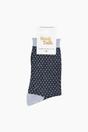 Navy Blue Sock Talk Navy Blue Polka Dots Combed Cotton Glitter Socks, Image 4 of 4