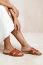 Tan Where's That From Tan 'Mae' Pu Strap Sandals, Image 3 of 4
