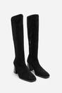Black 'Yasmine' Stretch Calf  Block Heel Boots, Image 3 of 5