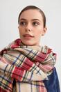 Multi Tartan Check Soft Brushed Scarf, Image 1 of 2