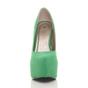 Green AJVANI Green High Heel Platform Court Shoes, Image 6 of 6