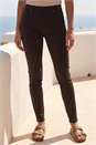 Chocolate 31' Denim Stretch Elastic Waist Jegging , Image 2 of 4