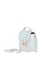 White Compact Handbag With Detachable Crossbody Strap, Image 2 of 4