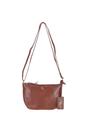 Brown 'Naomi' Real Leather Compact Crossbody Bag, Image 2 of 4