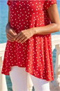 Red Polka Dot Hanky Hem Top, Image 4 of 4