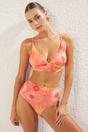 Multi Tie Dye Effect Triangle Bikini Top, Image 1 of 5