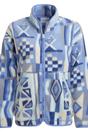 Blue Dante Patterned Full Zip Fleece Jacket, Image 1 of 4