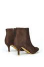 Brown 'Anastsia' Low Mid Kitten High Heel Stiletto Zip-Up Ankle Boots, Image 3 of 4