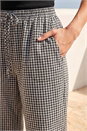 Black Petite Gingham Stretch Cropped Trouser , Image 4 of 4