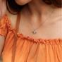 Silver Matte Bumble Bee Sterling Silver Necklace, Image 4 of 4