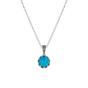 Silver Round Opal High Quality Sterling Silver Pendant Necklace, Image 1 of 1