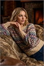 Teal Delicate Scallop Fairisle Jumper, Image 1 of 6