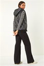 Black Reversible Hooded Knit Gilet, Image 6 of 8