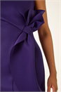 Purple Tie Waist Premium Stretch Dress, Image 5 of 5