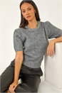 Grey Dusk Sparkly Diamante Knit Jumper, Image 1 of 5