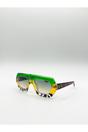 Multi Cross-Border Flat Sunglasses in Multi Print, Image 2 of 6