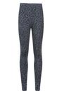 Grey Talus Leopard Print Thermal Leggings, Image 1 of 4