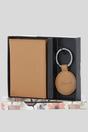 Camel Elegant Real Leather Card Holder & Key Ring Set, Image 1 of 5