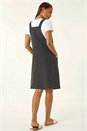 Grey Petite Corduroy Pinafore Dress, Image 4 of 6