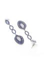 Blue Infinity Dangle Earrings, Image 3 of 4