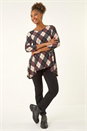 Pink Jacquard Print Tunic Top, Image 1 of 5