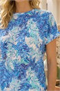 Blue Burnout Printed T-Shirt, Image 4 of 4