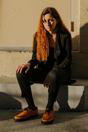 Orange TUK Footwear Orange Pointed Creeper Sneaker Cow Suede Shoes, Image 7 of 8