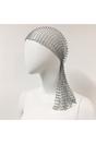 Silver Vintage Rhinestone Net Headwear, Image 2 of 2