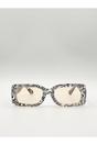 Multi Zebra Print Square Frame Sunglasses, Image 1 of 4