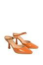 Peach XY LONDON Peach 'Daisy-May' High Heel Mules With Pointed Toe, Image 5 of 6