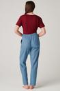 Teal "Stornoway" Herringbone Brushed Cotton Pyjama Trousers, Image 3 of 3