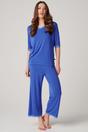 Royal Blue British Boxers Royal Blue "Ultra Blue" Bamboo Lace Pyjama Set, Image 1 of 6