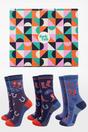 Multi Wild West Cowboy Bamboo Socks Gift Box, Image 1 of 5