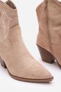 Camel Seraphina Cowboy Ankle Boots Block Heel, Image 4 of 5