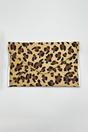 Beige Leopard Envelope Clutch Bag, Image 1 of 1