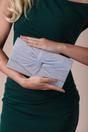 Silver Ruched Clutch Bag, Image 1 of 5