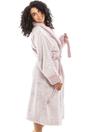 Pink Camille Lingerie Pink Deep Pile Robe With Reverse Collar and Cuffs, Image 4 of 5