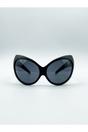 Black Ultra Curved Wrap Around Sunglasses in Black, Image 1 of 6