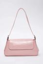 Pink WOVCOR Pink Flap Over Baguette Shoulder Bag, Image 1 of 4