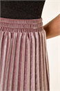 Rose Velvet Pleated Midi Skirt, Image 5 of 5