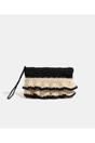  Saffira - Straw Clutch Bag - Black, Image 3 of 3