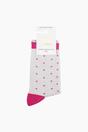 Off White Sock Talk Off White Polka Dots Combed Cotton Glitter Socks, Image 4 of 4