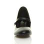 Black AJVANI Black Mid Heel Mary Jane Court Shoes, Image 6 of 6
