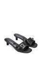Black XY LONDON Black 'Romee' Slip On Low Kitten Heel Mule Sandals, Image 5 of 6