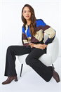 Black Wide Leg Stretch Trousers, Image 1 of 5