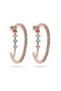 Gold Multi colored Hoop Earrings, Image 1 of 4