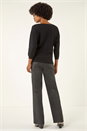Black Embellished Floral Sequin Knit Jumper, Image 3 of 5